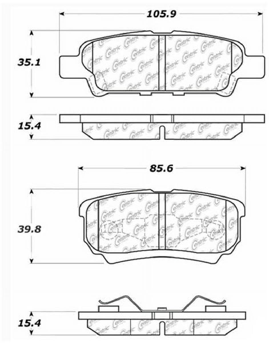 GOPARTS Replacement for 20072017 Jeep Compass Rear Disc Brake Pad Set
