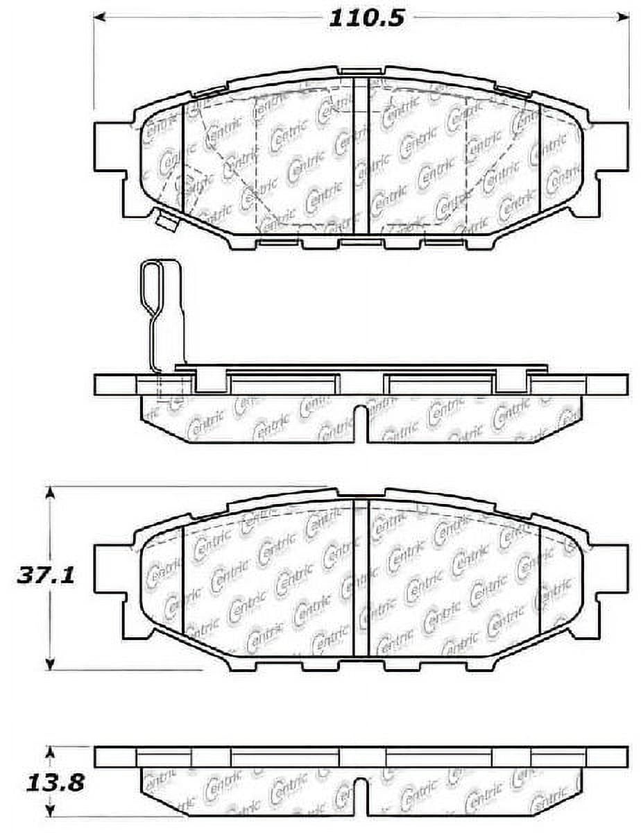 GOPARTS Replacement for 20162018 Subaru Crosstrek Rear Disc Brake Pad