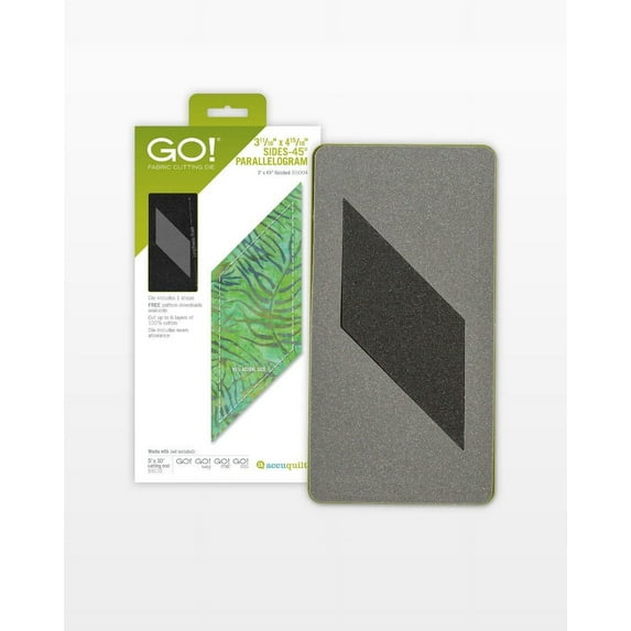 AccuQuilt Parallelogram 45° Fabric Die, Manual Die-Cut Cutter, Craft Knife and Cutter Type, 1 Piece