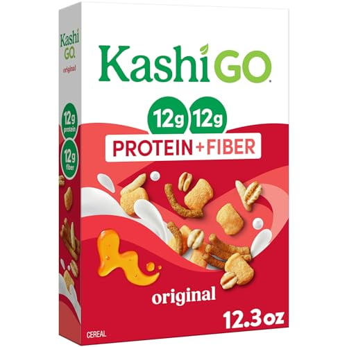 GO Protein Cereal, 12g Protein, 12g Fiber, Original, 12.3oz Box (1 Box)