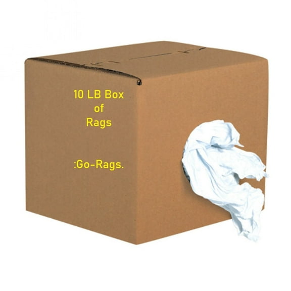GO RAGS, White T-Shirt Rags, 10-Pack