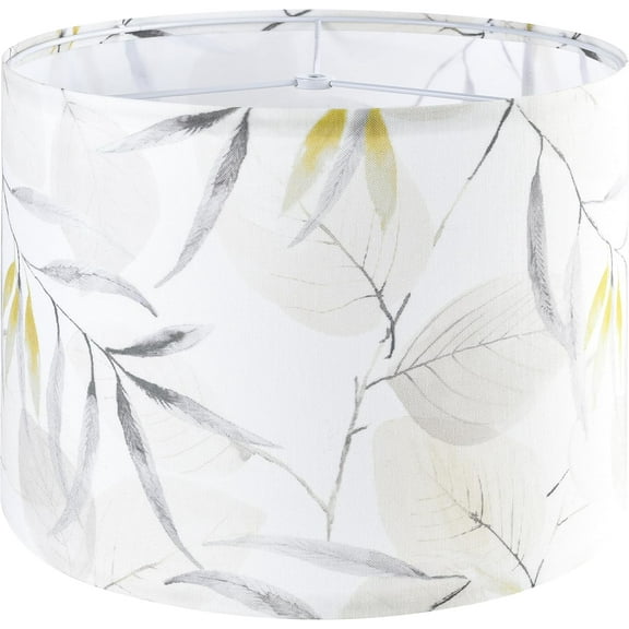 GO&SO Drum Lampshades Printed Lamp Shades - 13" x 13" x 10" - Ideal for Table & Floor Lamps Natural Linen- Hand Crafted - Farmhouse Decor - Easy Assembly Required