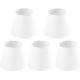 thumbnail image 1 of GO&SO Linen Small Lamp Shades for Chandelier, Clip on Lamp Shade Set of 5 White Lamp Shade, 4x6x5 IN Mini Lamp Shades, Modern Barrel Lamps Shades for Small Table Lamps, Desk Lamps, Pendant Lights, 1 of 18