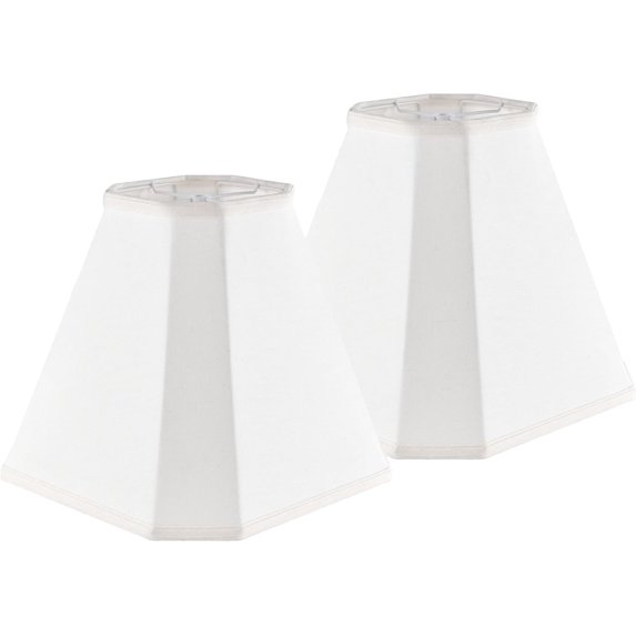 GO&SO Set of 2 Offwhite Linen Lampshade Bell Lamp Shades,6.5"Top x 13"Bottom x 11.2"Slant Height x 10.5''Vertical Height,Traditional Lamp Shade for Table & Floor Lamps -Hand Crafted -Spider Fitter