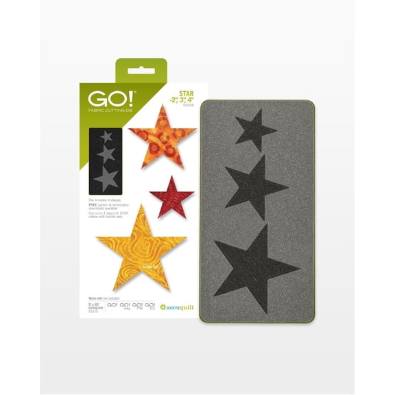 Accuquilt GO! Star-2", 3", 4" Die