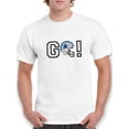 thumbnail image 1 of GO! Star Sports Helmet Graphic Men White T-Shirt, Male XX-Large, 1 of 4