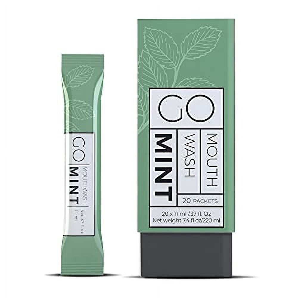 GO Travel Size Mouthwash Packets – Individual Mini Mouthwash for Fresh Breath -800 PACKETS- Smart Packet Design to Reduce Travel Bottle Waste - Liquid Mint Flavored Portable Travel Mouthwash