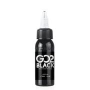 GO2 BLACK 1-oz Xtreme Tattoo Ink Solid Dark Lining Shading Bold