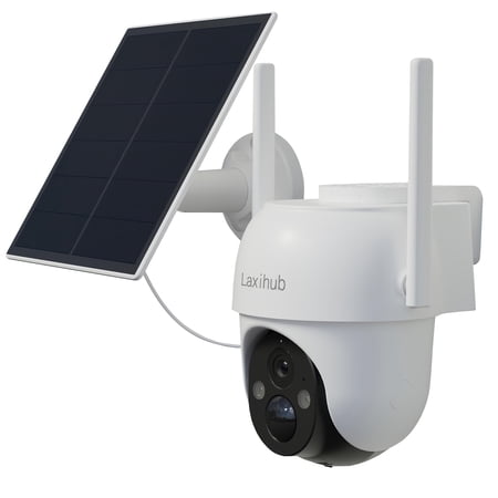 GO2T 3MP 1296P Solar PTZ Outdoor Security Camera - Wireless Battery Powered, AI Human Detection, Color Night Vision, 2-Way Audio, Weatherproof