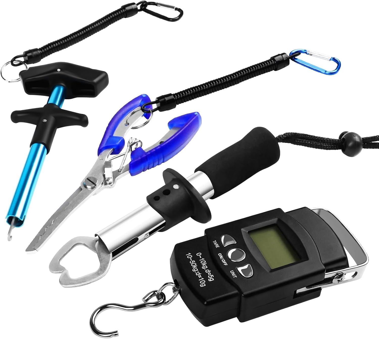 GOANDO 4PC Fishing Tool Kit with Fishing Pliers Fish Lip Gripper ...