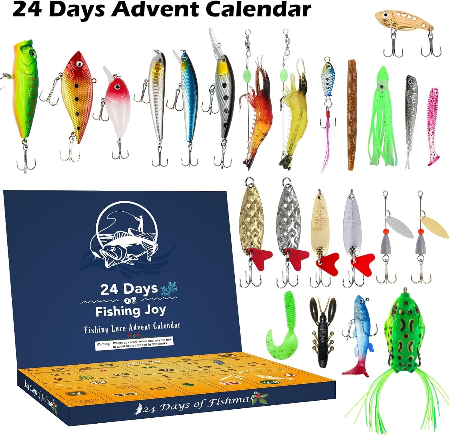 GOANDO Fishing Lures 2024 Advent Calendar Christmas Countdown Lure