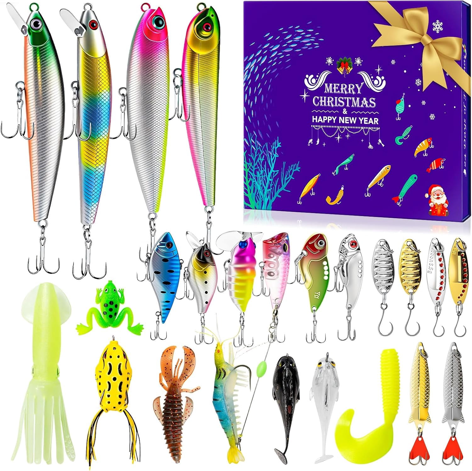 calender fishing lures Tackle Advent Calendar Freshwater Edition Behind each of the 12 doors Amazon.com: Fishing Advent Calendar 2025,