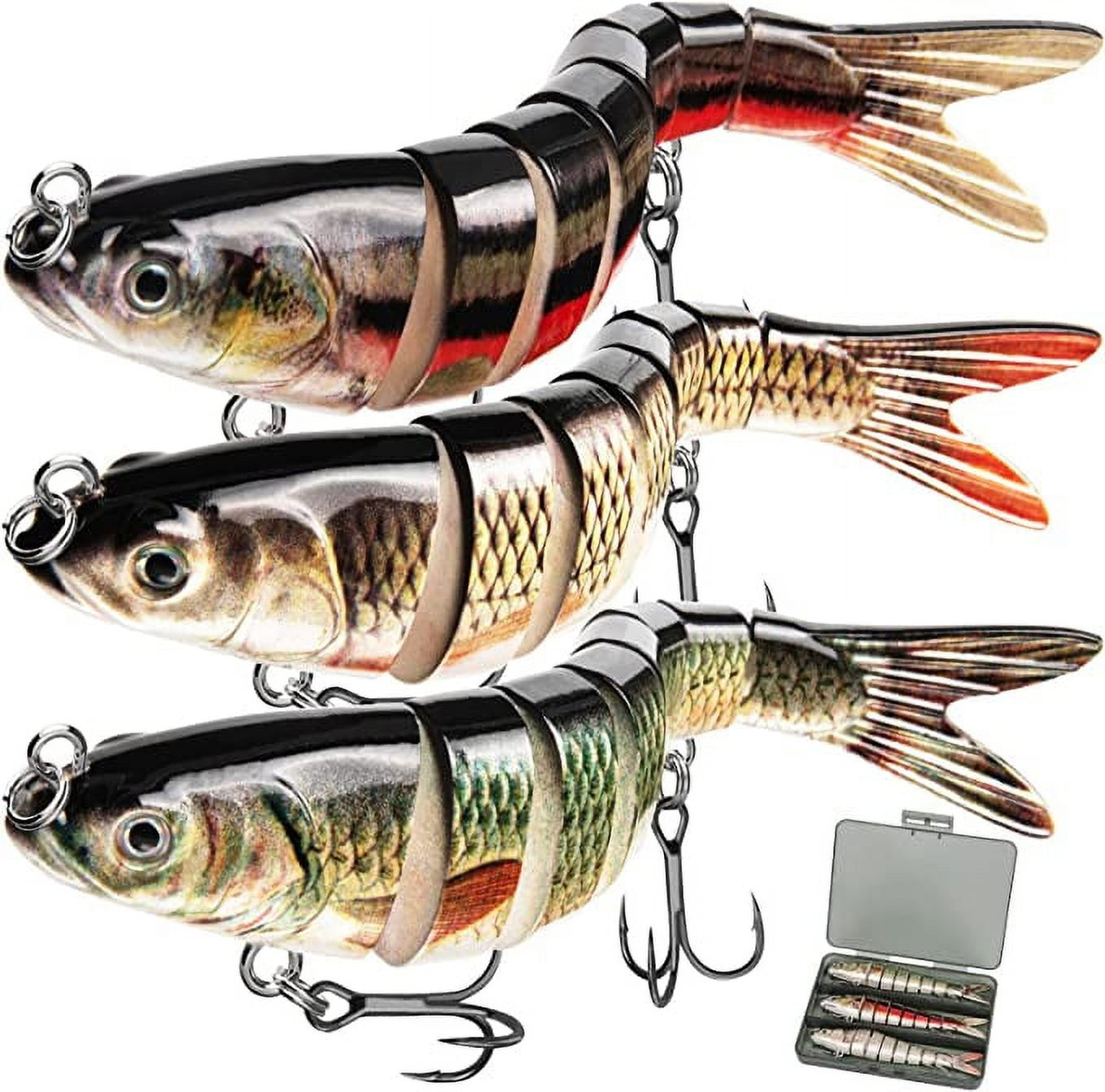 GOANDO Fishing Lures Topwater for Bass Trout Lifelike Multi Jointed