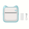 thumbnail image 1 of GOANDO Portable Wireless Thermal Photo Printer - Mini Instant Printer for iOS/Android, Photo Btooth Printer Smartphone-Compatible, Includes 1 Roll Paper, On-the-Go Creative Printing (Blue）, 1 of 6