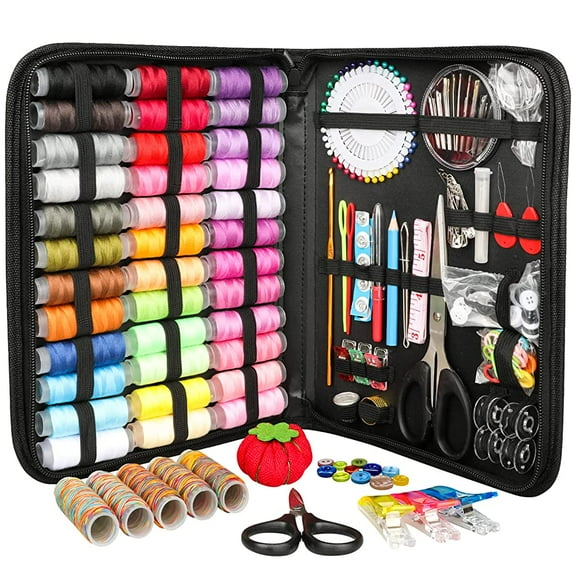 Sewing Kit for Adults, 239 PCS Needle and Thread Kit for Sewing with Tailor Scissors & Accessories, 41 XL Thread Spools, Travel Sewing Kit for Beginners
