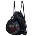 thumbnail image 1 of GOAP Drawstring Mesh Cinch Sack Gym Backpack with 2 Water Bottle Pockets and 2 Utility Pockets, Black, 1 of 9