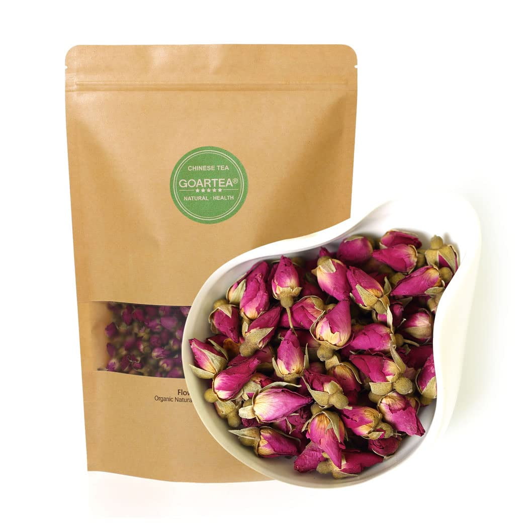 GOARTEA 100g 3.5oz Natural Red Rose Tea Bud Dried Edible Petal Flower Chinese Herbal Tea Walmart