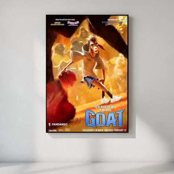 GOAT 2026 Movie Poster Wall Art New Goat Poster Size 24''x36'' The Golden Shop