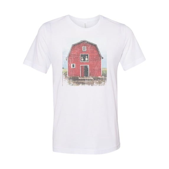 "GOAT BARN, FARM LIFE, COUNTRY, Adult Vintage T SHIRT, Sublimation T, RETRO TEE, White, 2XL"