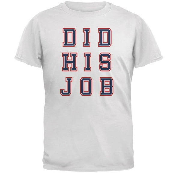 GOAT Did His Job Patriot Mens T Shirt White SM