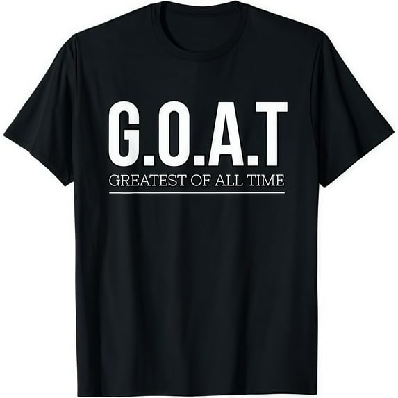 GOAT Greatest Graphic Tee T-Shirt Soft Cotton Comfort Fit Casual Top Trendy GOAT Legend T Shirt Black S-5XL