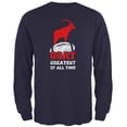thumbnail image 1 of GOAT Greatest of all Time Mens Long Sleeve T Shirt Navy 3X-LG, 1 of 1