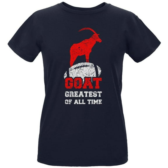 GOAT Greatest of all Time Womens Organic T Shirt Navy LG