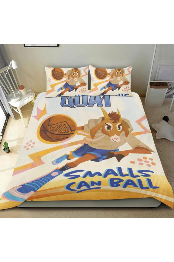 GOAT Movie Themed Bed Sheet Set Three Piece Set 53x79 In ches Comfortable And Skin Friendly Unique Design Creating A Star Gifts For Family Friends fans