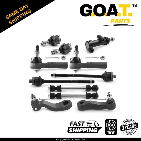 GOAT Parts - 11 PC Front End Suspension Kit for Chevrolet C1500 C2500 GMC Yukon Sierra