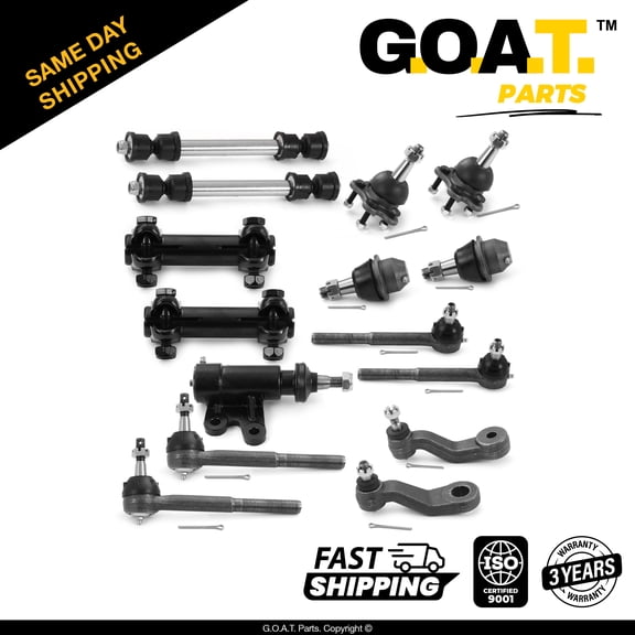 GOAT Parts - 15 PC Front End Suspension Kit for Cadillac Escalade Chevrolet K1500 GMC K1500