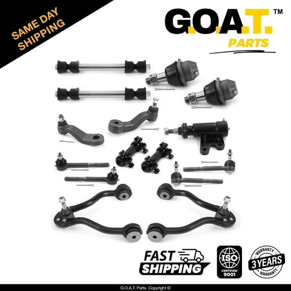 GOAT Parts - 15 PC Front End Suspension Kit for Chevrolet K1500 Tahaoe GMC K1500 Yukon