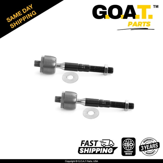 GOAT Parts - 2 PC Front Inner Tie Rod End Kit for 2001-2007 Toyota Sequoia 2000-2006 Tundra