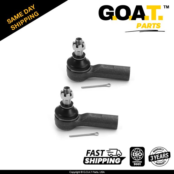 GOAT Parts - 2 PC Front Outer Tie Rod End Kit for 1991-2003 Ford Escort Mercury Tracer