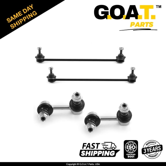 GOAT Parts - 4 PC Front & Rear Stabilizer Bar Link Kit for 2013-2014 Honda Fit