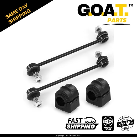 GOAT Parts - 4 PC Front Sway Bar & Front Sway Bar Bushing Kit for 2006-2011 Chevrolet HHR