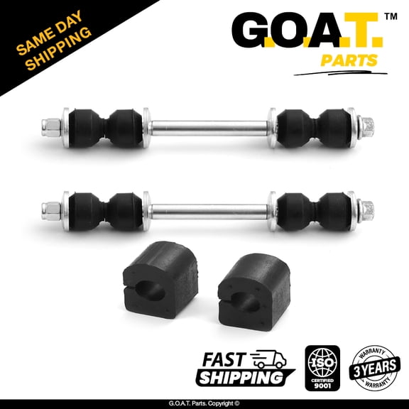 GOAT Parts - 4 PC Front Sway Bar & Sway Bar Bushing Kit for Buick Century Chevrolet Chevelle
