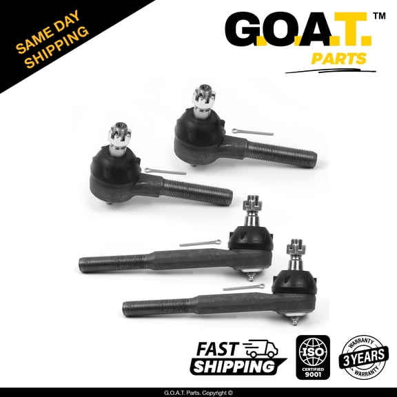 GOAT Parts - 4 PC Inner & Outer Tie Rod End Kit for 1983-1986 Ford LTD