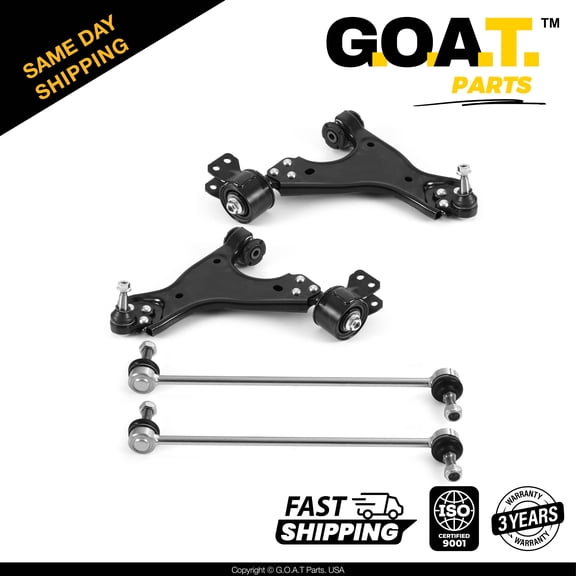 GOAT Parts - 4 PC Lower Control Arm & Front Sway Bar Kit for GMC Acadia Chevrolet Traverse