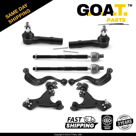 GOAT Parts - 8 PC Front End Suspension Kit for GMC Acadia Chevrolet Traverse Buick Enclave