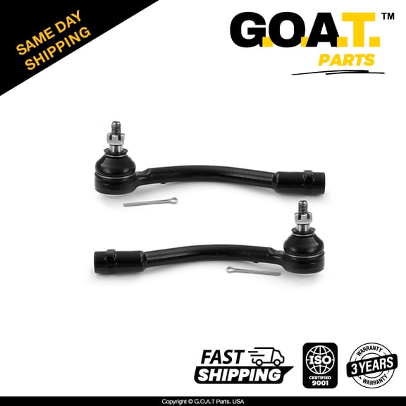 GOAT Parts - Front Outer Tie Rod Ends for 2012-2017 Kia Rio 2015-2017 Hyundai Accent