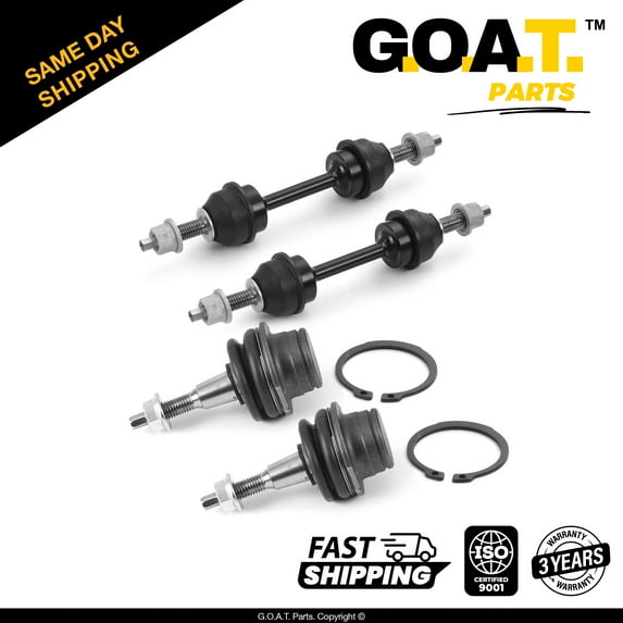 GOAT Parts - Front Sway Bar & Front Upper Ball Joint Kit for 2015-2020 Ford F-150 4WD 4 PC
