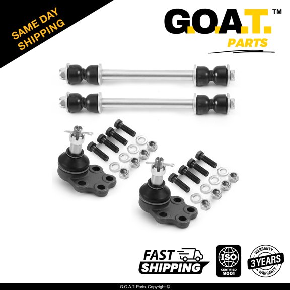 GOAT Parts - Front Sway Bar & Lower Ball Joint Kit for 2000-2001 Dodge Ram 1500 RWD