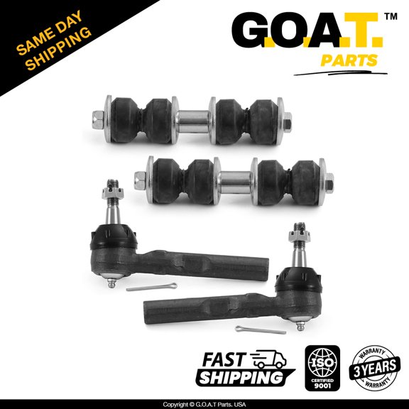 GOAT Parts - Outer Tie Rod End & Front Sway Bar Kit for Buick Terraza Chevrolet Uplander AWD