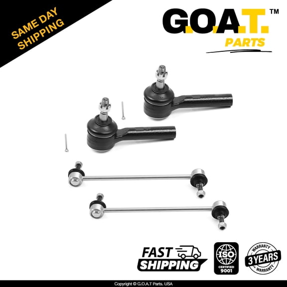 GOAT Parts - Outer Tie Rod End & Front Sway Bar Kit for Chrysler Pacifica Dodge Caravan