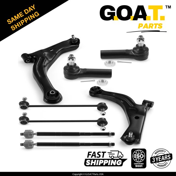 GOAT Parts - Sway Bar + Control Arm + Tie Rod Set for 05-09 Ford Escape Mazda Tribute Mariner