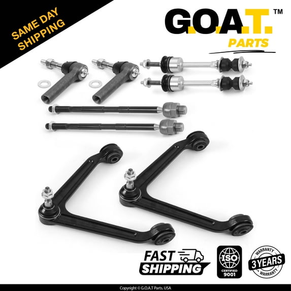 GOAT Parts - Sway Bar + Tie Rod + Control Arm Set for 02-03 Dodge Ram 1500 RWD 04-05 Ram 1500