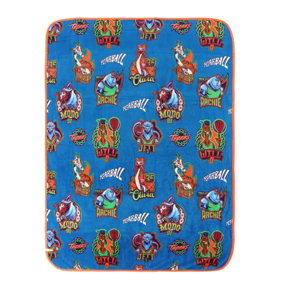 GOAT Movie Kids Throw Blanket, Roar Ball League Soft Coral Fleece, 46" x 60"