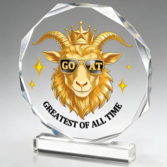 Goat Trophy - Acrylic Championship Trophy Award, 4.72x5.27 Inch - Perfect for Sports Tournaments, Academic Competitions, School Awards, Party Prizes for Adults