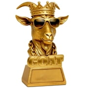 GOAT Trophy Award - Greatest of All Time Football Trophy for Fantasy Champion, Office MVP, Employee of the Month, Boss & Coworker Gift, Fun Gag Gift for Men, Friends