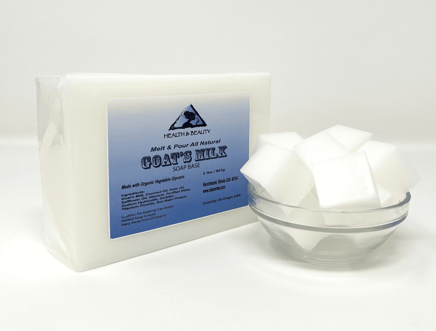Goats Milk Glycerin Melt & Pour Soap Base Organic Pure 2 lb
